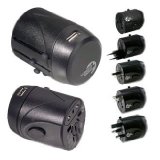 Swiss Travel Products Swiss World Travel Mains Adapter With USB Port - Covers More than 150 Countries