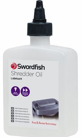 Swordfish Shredder Oil Lubrication Bottle 240ml - Suitable for all Paper Shredders ref 40069