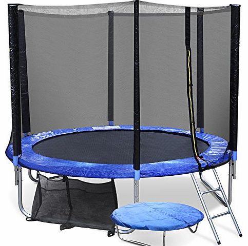 8ft/10ft Trampoline & Safety Net Enclosure Ladder Rain Cover Kids Adult Fun (8ft)