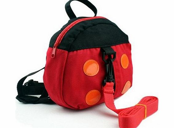 Smallwise Trading Toddler Safety Backpack with Harnesses Strap --- Great for Baby Walker Reins --- Lovely Ladybird Design