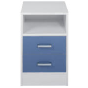 2 drawer Bedside Chest, Blue