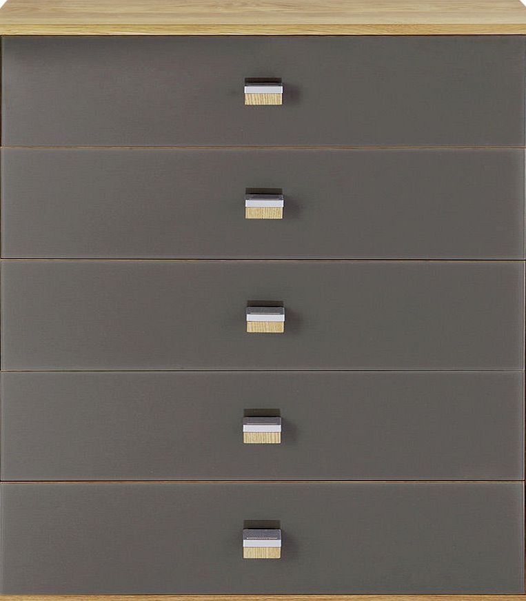 Sydney 5 Drawer Chest - Grey