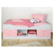 cabin bed, Pink & mattress
