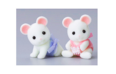 sylvanian Families - White Mouse Twins