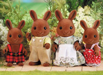 Sylvanian Families - Brown Rabbit Family - The