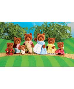 Sylvanian Families Celebration Brown Bear Family