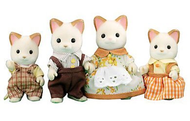 Sylvanian Families Cream Cat Family