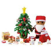 Families Father Christmas & Tree Set