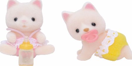 Sylvanian Families Silk Cat Twin Babies
