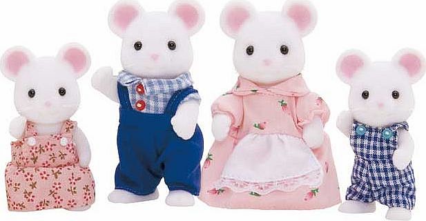 Sylvanian Families White Mouse Family