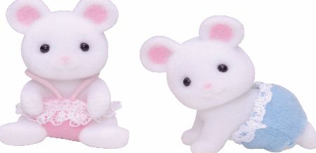 Sylvanian Families White Mouse Twin babies