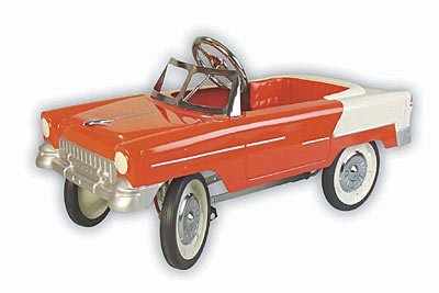 syoT Ltd Classic Metal Chevy55 in Red/Cream Upholstery