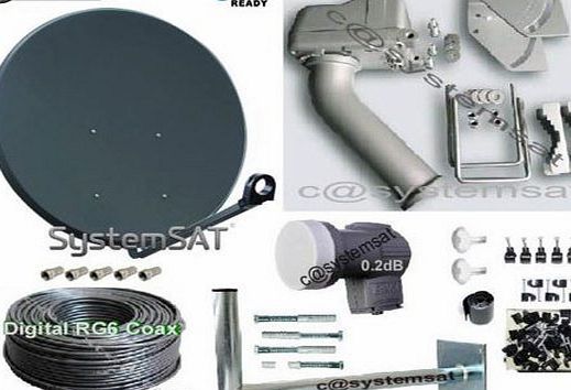 Systemsat 1.1m MOTORISED SATELLITE DISH DiSEqC 1.2 MOTOR   0.1dB LNB - 110cm - Systemsat (Budget)