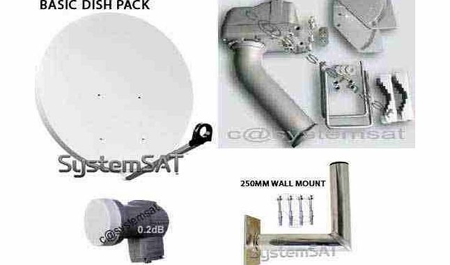 Systemsat 80cm BASIC MOTORISED SATELLITE DISH 1.2 MOTOR amp; LNB - Systemsat