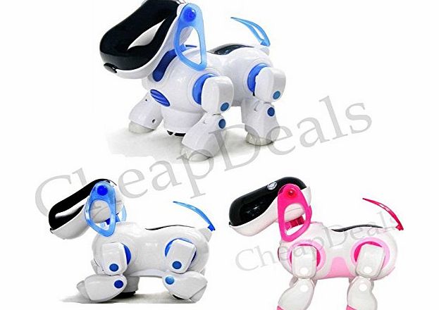 SystemsEleven I ROBOT DOG Walking Nodding Children Kids Toy Robots Pet Puppy iDog Light (BLUE)