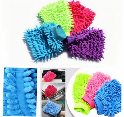 SystemsEleven Microfibre Noodle Wash Mitt Cleaning Cars Home Windows Polishing 