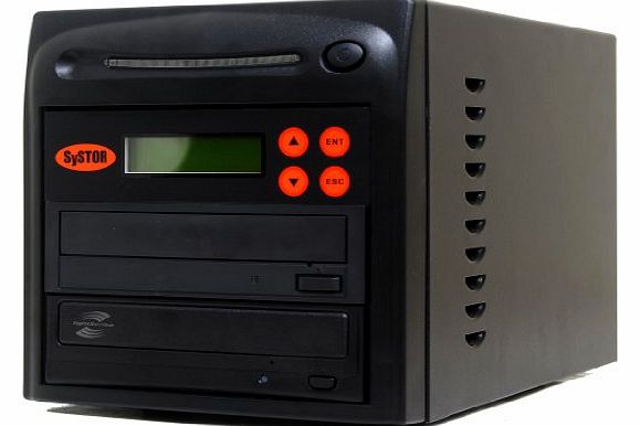 Systor 1-1 LightScribe Multi Burner 24X DVD CD Duplicator with FREE USB Connection (40 Value)