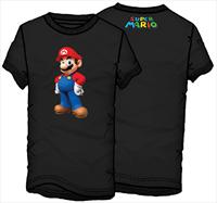 T-Shirt Black Super Mario Wii