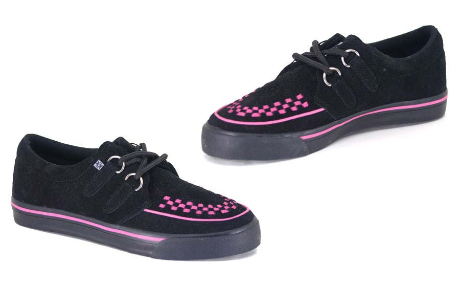T.U.K. - 2 Ring Creeper - Black / Pink
