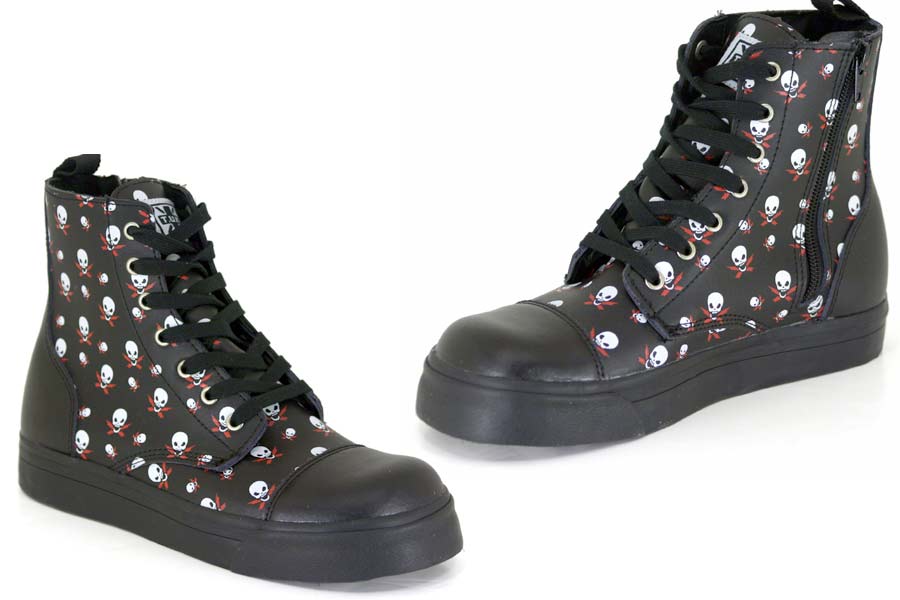 T.U.K. - Vulc Boot Lightning Skull - Black