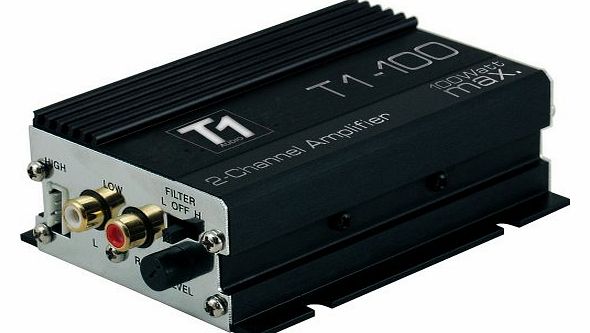 T1 Audio T1-100 2 Channel Car Audio 100 Watt Amplifier
