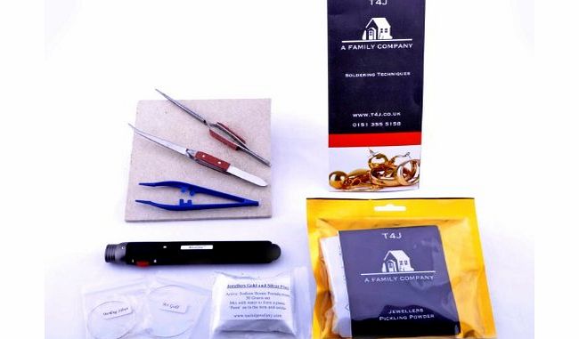 T4J - Gold Silver Premium Soldering Kit amp; Pickle Mat Tweezers