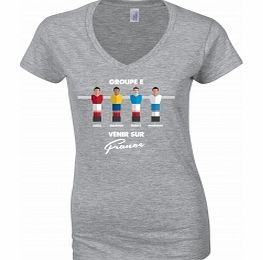 Table Football Group France Grey Womens T-Shirt