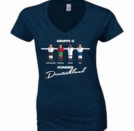 Table Football Group Germany Navy Womens T-Shirt
