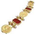 Classics Collection - 18K Gold and Ruby Link Bracelet