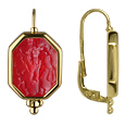Tagliamonte Classics Collection - Red 18K Gold Drop Earrings