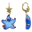 Tagliamonte Marina Collection - Blue Starfish Rubie & 18K Gold Earrings