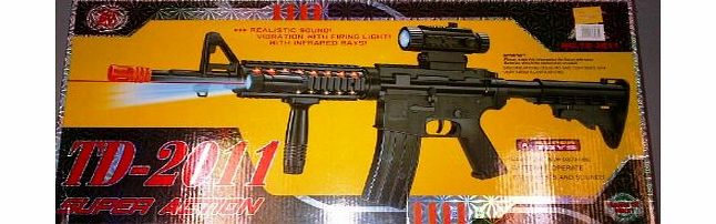 TAIDI TD 2011 Toy Machine Gun lights sound and vibration box packed TD-2011