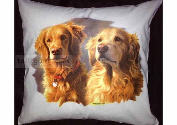 Tailz Gifts Golden Retriever New Group Breed of Dog Themed Cotton Cushion Cover - Perfect Gift