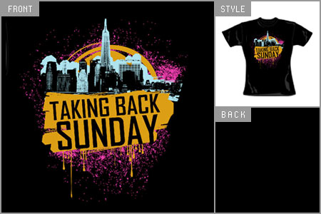 Taking Back Sunday (City Splat) Skinny T-shirt
