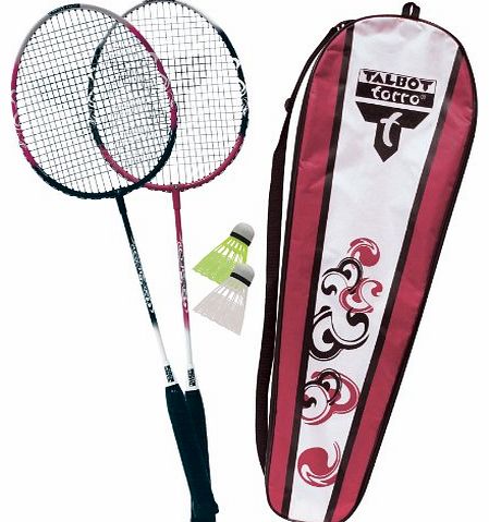 Talbot Torro Fighter 2 Player Badminton Set - Red/Black