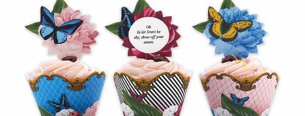 Talking Tables 12-Piece Cupcake Wraps and Toppers