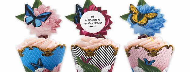 Talking Tables 12-Piece Cupcake Wraps and Toppers
