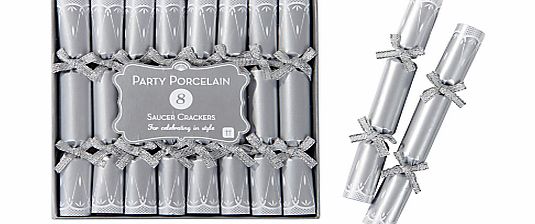 Talking Tables Party Porcelain Silver Saucer