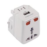 Talkline Sales Worldwide USB Travel Adaptor / Charger Plug - Works in 175 Countries