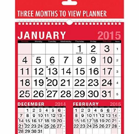 Tallon 2015 Three months to view planner