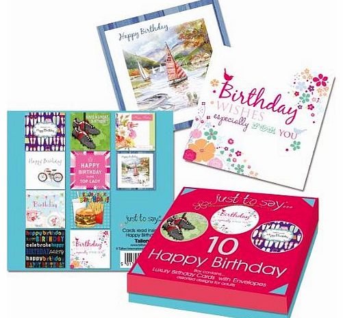 Tallon Just To Say Adult Birthday Card (Box of 10)