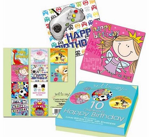 Tallon Just To Say Kids Birthday Card (Box of 10)
