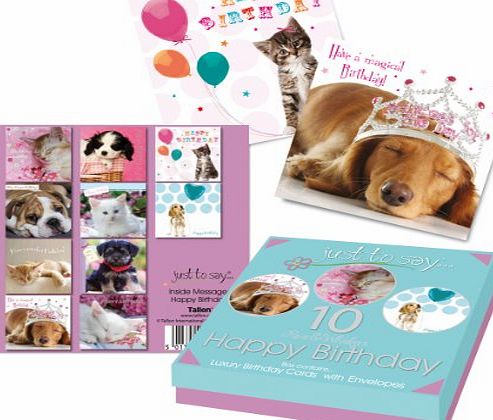 Tallon Just To Say Lux Pets Birthday Card (Box of 10)