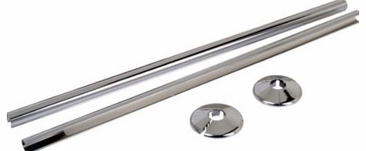 TALON RADSNAPS 2 x CHROME RADIATOR PIPE COVERS 