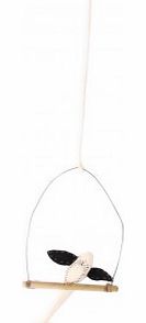 Bird on a branch Noir `One size