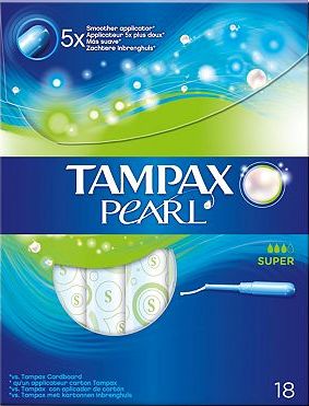 Tampax, 2041[^]10087067 Pearl Super Tampons x18 10087067