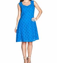 Tantra Blue cotton broderie-anglaise dress