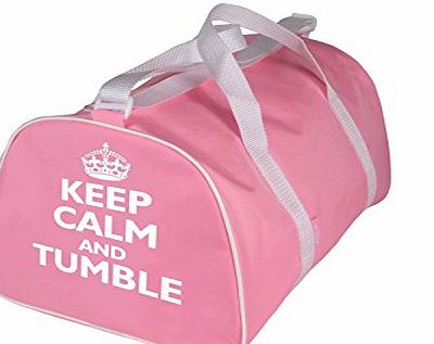 Tappers and Pointers KEEP CALM AND TUMBLE or BACKFLIP Holdall Dance Bag for Gymnastics or Streetdance (Royal - Keep Calm and Backflip)