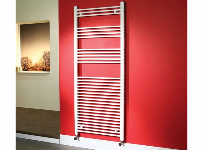 Taps UK Straight White Heated Bathroom Towel Rail Radiator Rad 600 x 1700