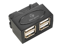 Targus Super Mini USB 2.0 4-Port Hub with Swivel Connector - hub - 4 ports